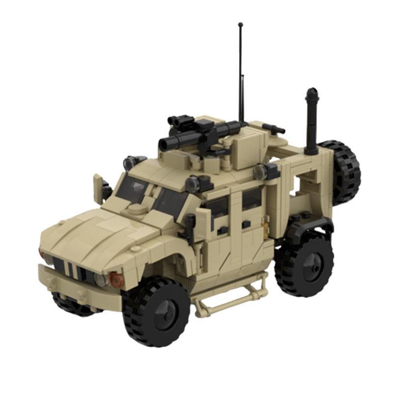 Military Vehicle Building Brick Set – 541-Piece Anti-Mine Ambush Model for Kids 4+