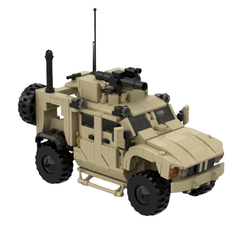 Military Vehicle Building Brick Set – 541-Piece Anti-Mine Ambush Model for Kids 4+