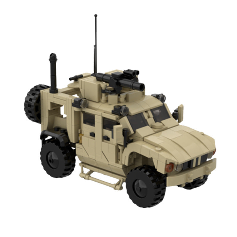 Military Vehicle Building Brick Set – 541-Piece Anti-Mine Ambush Model for Kids 4+