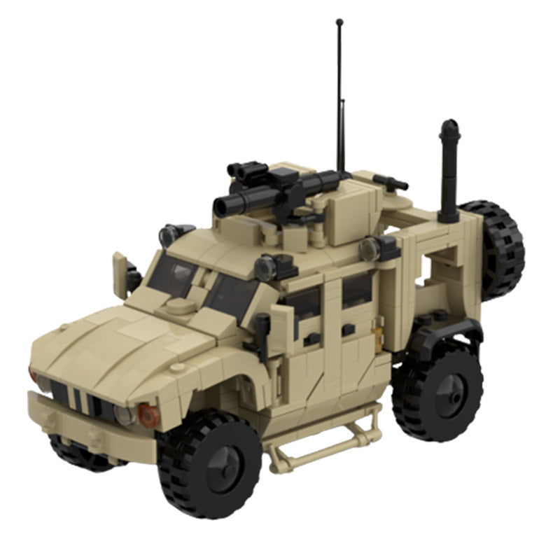 Military Vehicle Building Brick Set – 541-Piece Anti-Mine Ambush Model for Kids 4+